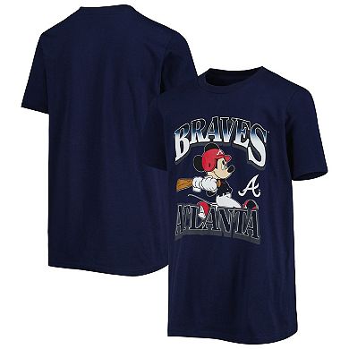 Youth Navy Atlanta Braves Disney Game Day T-Shirt