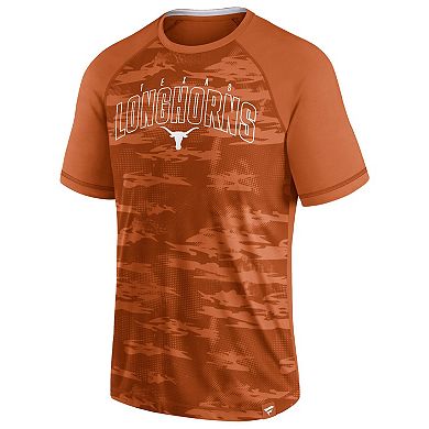 Men's Fanatics Branded Texas Orange Texas Longhorns Arch Outline Raglan T-Shirt