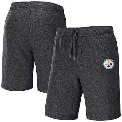 Men's NFL x Darius Rucker Collection by Fanatics Heather Charcoal Pittsburgh Steelers Logo Shorts