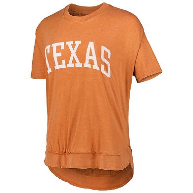 Women's Pressbox Texas Orange Texas Longhorns Arch Poncho T-Shirt