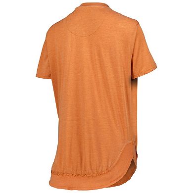 Women's Pressbox Texas Orange Texas Longhorns Arch Poncho T-Shirt