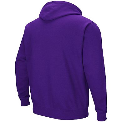 Men's Colosseum Purple Kansas State Wildcats Big & Tall Arch & Logo 2.0 Pullover Hoodie
