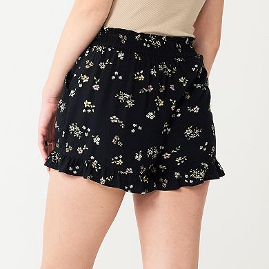 Juniors' SO® High Rise Ruffled Shorts