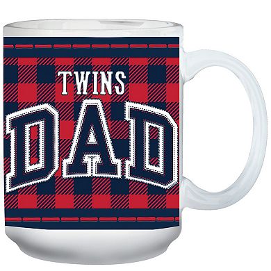 Minnesota Twins 15oz. Team Buffalo Plaid Father's Day Mug