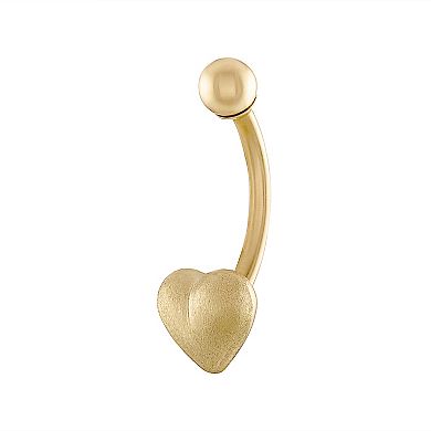 Amella Jewels 14k Gold Heart Belly Button Ring