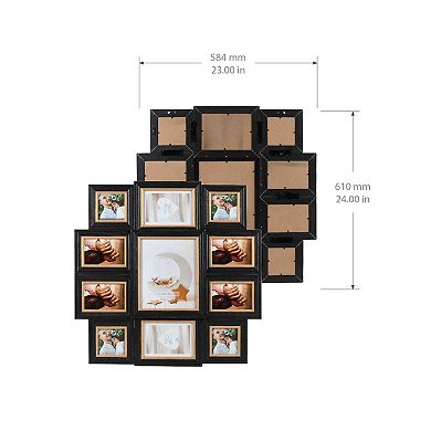 New View Gifts & Accessories 11-Opening Black Multi-Sized Photo Collage Frame
