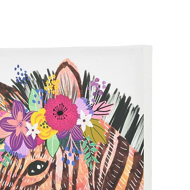 New View Gifts & Accessories Flower Crown Zebra Wall Art