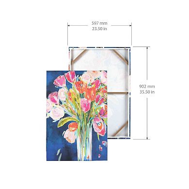 New View Gifts & Accessories Blue Floral Wall Art