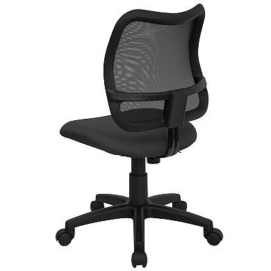 Emma and Oliver Mid-Back Navy Blue Mesh Swivel Task Office Chair