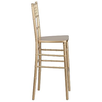 Emma and Oliver Gold Wood Chiavari Barstool Party & Event Rental