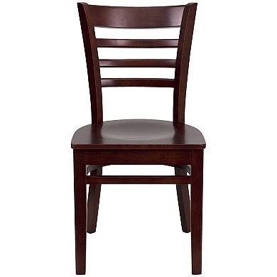 Emma and Oliver Ladder Back Mahogany Wood Chair
