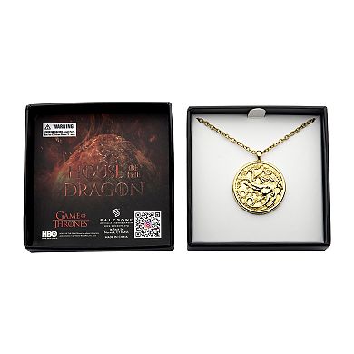 House of The Dragon Targaryen House Sigil Medallion Necklace