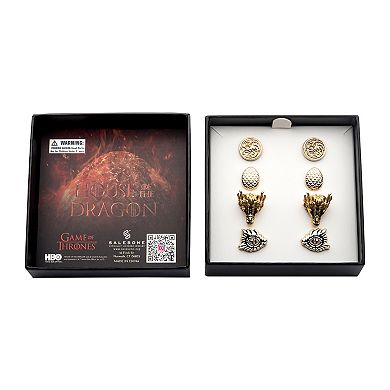 House of The Dragon Targaryen 4-Pair Stud Earring Set