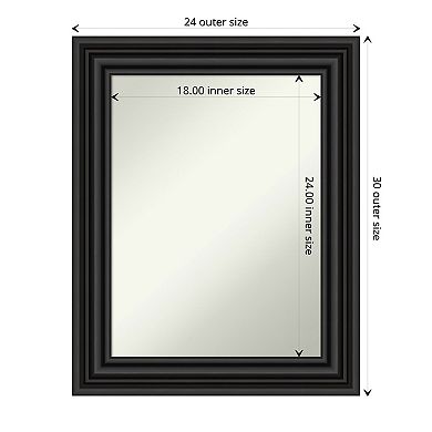 Amanti Art Colonial Black Bathroom Wall Mirror