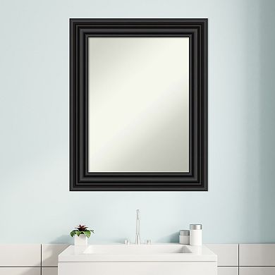 Amanti Art Colonial Black Bathroom Wall Mirror