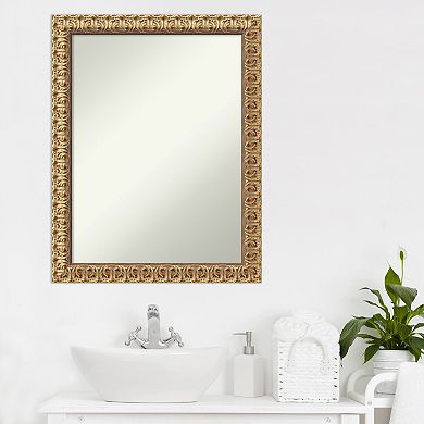 Amanti Art Florentine Gold Finish Bathroom Wall Mirror