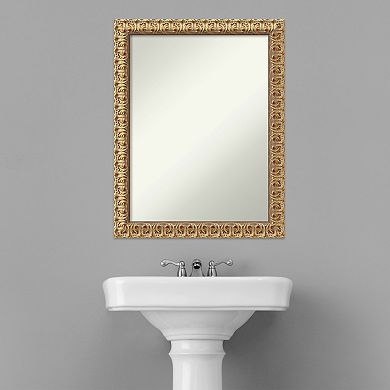 Amanti Art Florentine Gold Finish Bathroom Wall Mirror