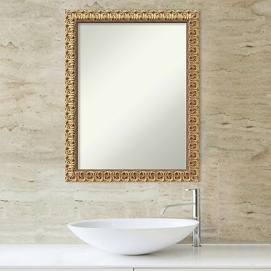 Amanti Art Florentine Gold Finish Bathroom Wall Mirror