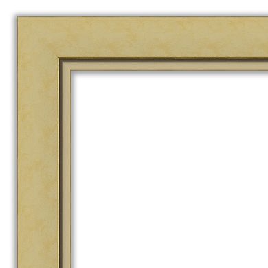 Amanti Art Gold Finish Narrow Bathroom Wall Mirror