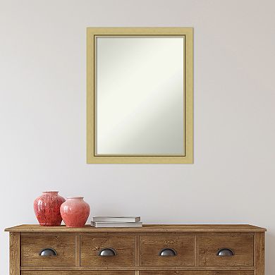 Amanti Art Gold Finish Narrow Bathroom Wall Mirror