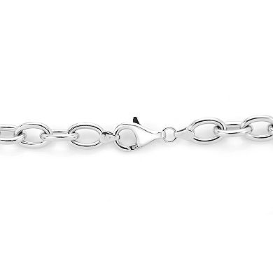 Men's PearLustre by Imperial Sterling Silver Chain & Tahitian Cultured Pearl Bracelet