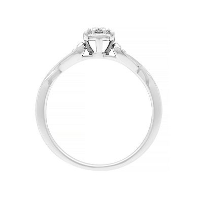 Love Always Sterling Silver Diamond-Accent Twist Promise Ring