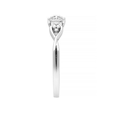 Love Always Sterling Silver Diamond-Accent Twist Promise Ring