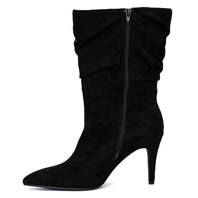 Fashion to Figure Fiona Women's Heeled Mid Calf Boots