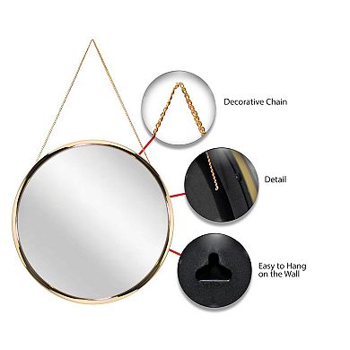 Infinity Instruments Franc Indoor Round Wall Mirror