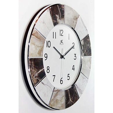 Infinity Instruments Faux Marble Wall Clock