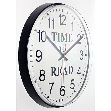 Infinity Instruments ITC Time to Read Round Wall Clock