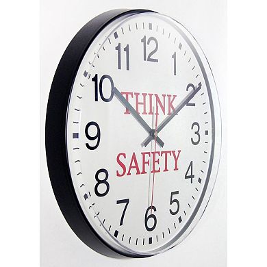 Infinity Instruments ITC Think Safety Round Wall Clock