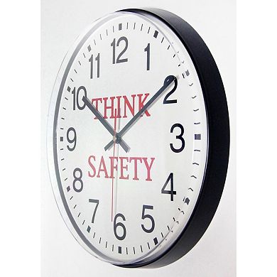 Infinity Instruments ITC Think Safety Round Wall Clock