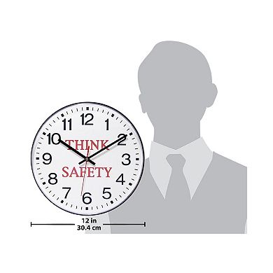 Infinity Instruments ITC Think Safety Round Wall Clock