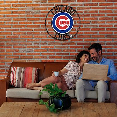 Chicago Cubs Wrought Iron Wall Art