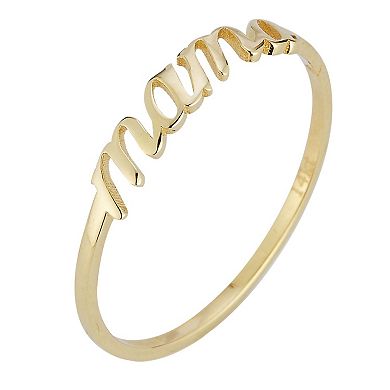 LUMINOR GOLD 14k Gold "Mama" Stackable Ring