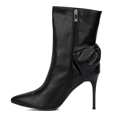 New York & Company Mila Women's Bow High Heel Boots