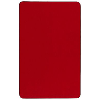 Emma and Oliver Mobile 30x48 Red Thermal Laminate Adjustable Activity Table