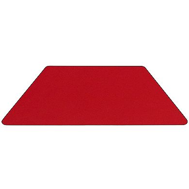 Emma and Oliver Trapezoid Red Thermal Laminate Adjustable Activity Table