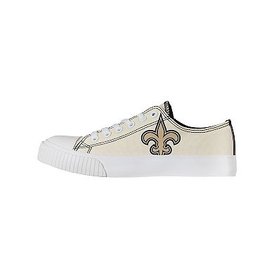 Women's FOCO Cream New Orleans Saints Low Top Canvas Shoes