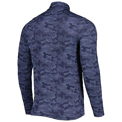 Men's Antigua Navy Denver Broncos Brigade Quarter-Zip Sweatshirt