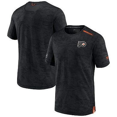 Men's Fanatics Branded Black Philadelphia Flyers Authentic Pro Rink Premium Camo T-Shirt