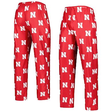 Men's Concepts Sport Scarlet Nebraska Huskers Logo Flagship Allover Print Pants