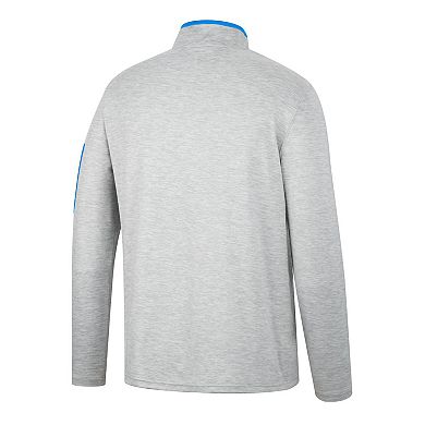 Men's Colosseum Heathered Gray/Blue UCLA Bruins Country Club Windshirt Quarter-Zip Jacket