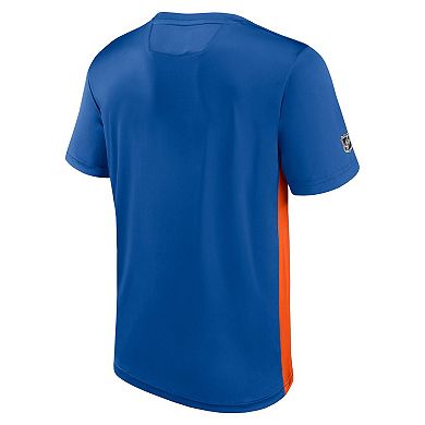 Men's Fanatics Branded Royal/Orange New York Islanders Authentic Pro Rink Tech T-Shirt