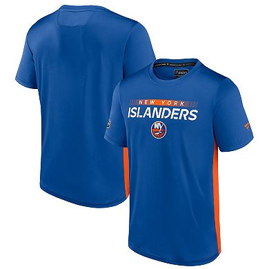 Men's Fanatics Branded Royal/Orange New York Islanders Authentic Pro Rink Tech T-Shirt