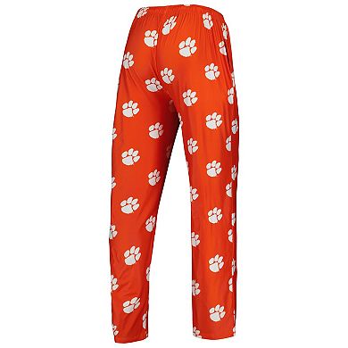 Men's Concepts Sport Orange Clemson Tigers Logo Flagship Allover Print Pants