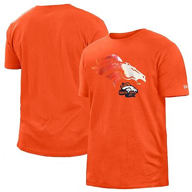 Men's New Era Orange Denver Broncos 2022 Sideline Ink Dye T-Shirt