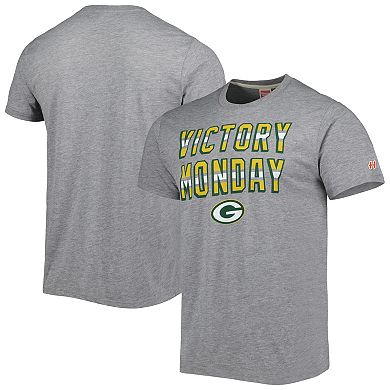 Men's Homage Gray Green Bay Packers Victory Monday Tri-Blend T-Shirt