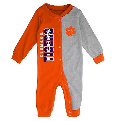 Infant Orange/Gray Clemson Tigers Halftime Two-Tone Sleeper